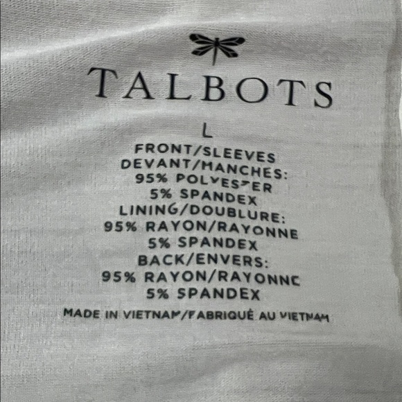 Talbots Cream Textured Dot Blouse - Picture 5 of 5